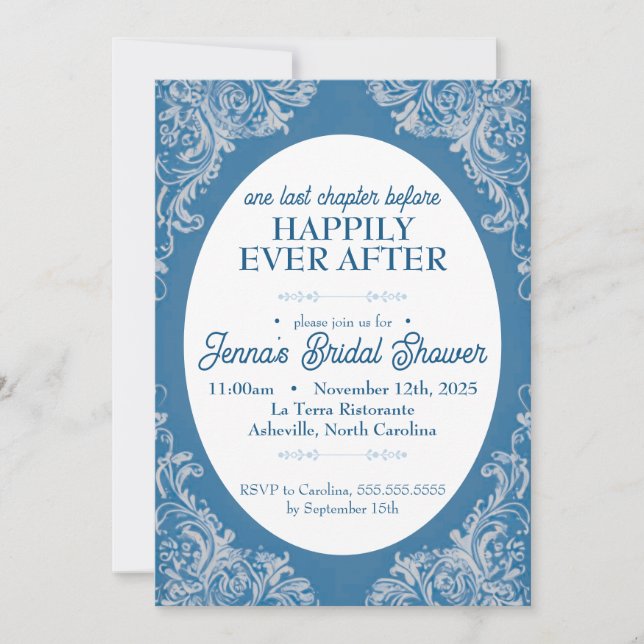Invitation de la douche nuptiale Rococo | Baroque  (Devant)