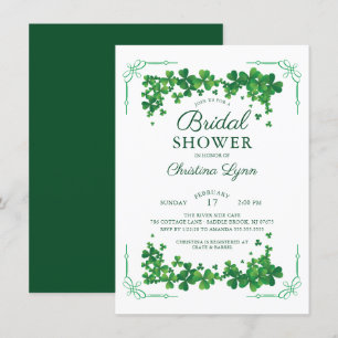 Invitation de la douche nuptiale Shamrock irlandai