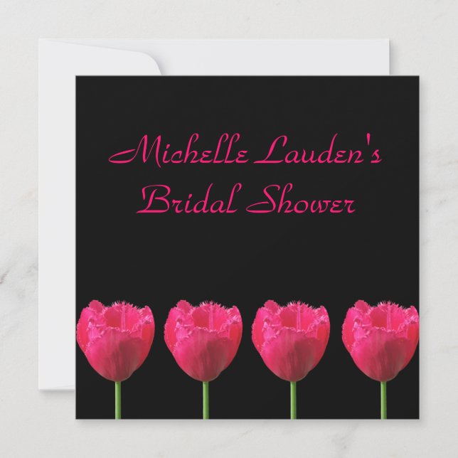 Invitation de la douche nuptiale Tulip (Devant)