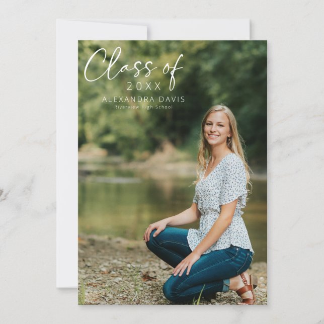 Invitation de la Faire-part de diplôme manuscrit (Devant)