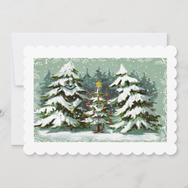 Invitation de la famille des arbres de Noël (Devant)