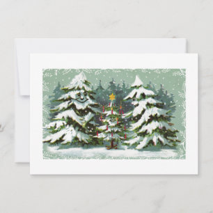 Invitation de la famille des arbres de Noël