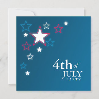 Invitation de la fête 4 juillet Patriotic Stars