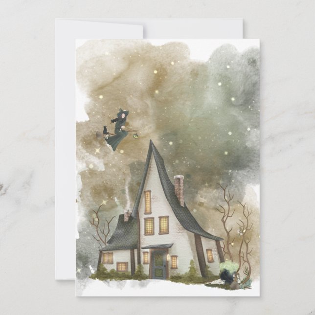 Invitation de la fête à thème Halloween Witch (Dos)