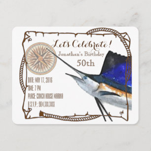 Invitation de la fête avec le poisson-voilier