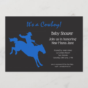 Invitation de la fête Baby shower Cowboy