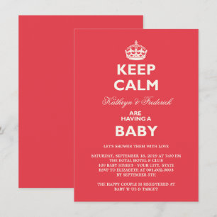 Invitation de la fête Baby shower des couples au c