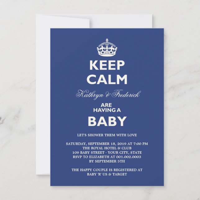Invitation de la fête Baby shower des couples au c (Devant)