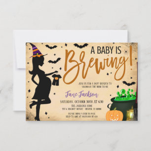 Invitation de la fête Baby shower d'Halloween