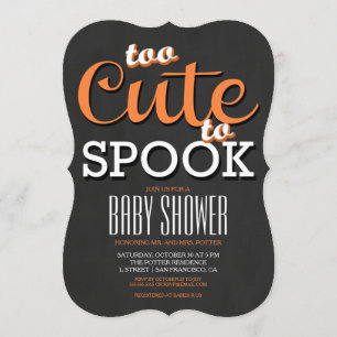 Invitation de la fête Baby shower d'Halloween