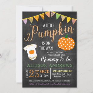 Invitation de la fête Baby shower d'Halloween