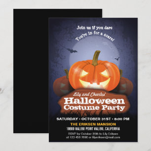Invitation de la fête Citrouille d'Halloween