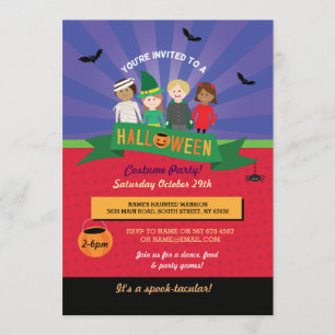 Invitation de la fête Citrouille du costume de l'e