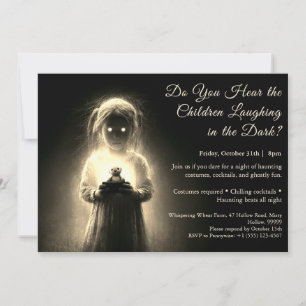 Invitation de la fête costumée de l'enfant fantôme