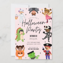 Invitation de la fête costumée d'Halloween pour en