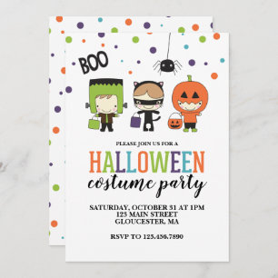 Invitation de la fête costumée d'Halloween pour en