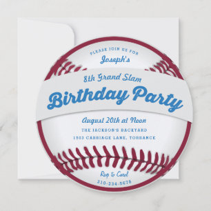 Invitation de la fête d'anniversaire de baseball