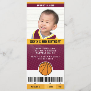 Invitation de la fête d'anniversaire de basket-bal