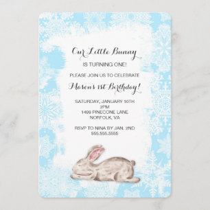Invitation de la fête d'anniversaire de Boy Bunny 