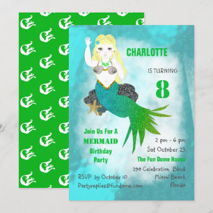 Invitation de la fête d'anniversaire de natation