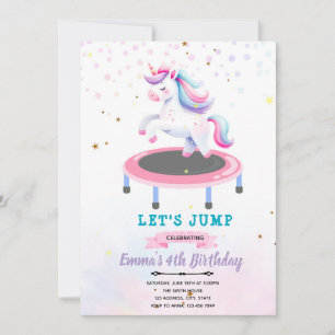 Invitation de la fête d'anniversaire de saut de li