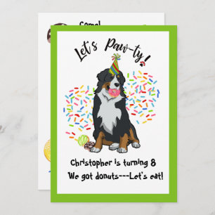 Invitation de la fête d'anniversaire du chien de m