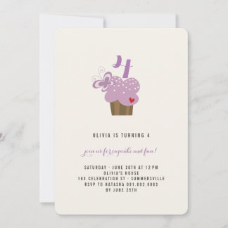 Invitation de la fête d'anniversaire du papillon p
