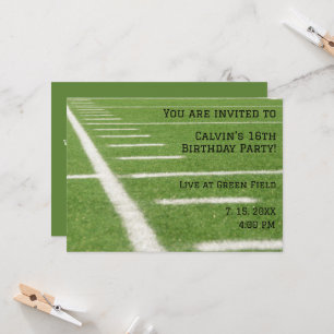 Invitation de la fête d'anniversaire du terrain de