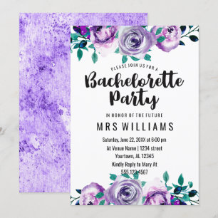 Invitation de la fête de bachelorette à la menthe