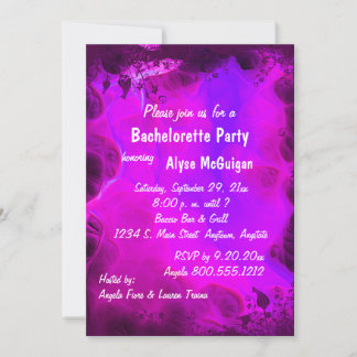 Invitation de la fête de Bachelorette rose florale