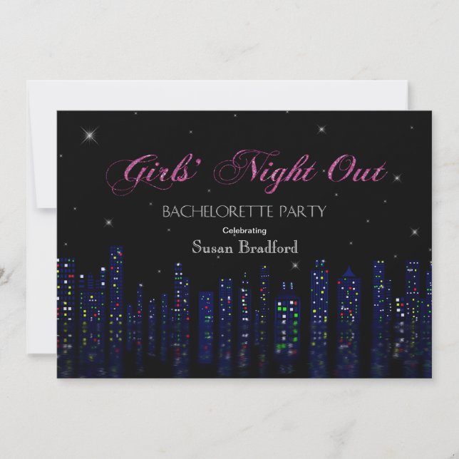 Invitation de la fête de bachelorette - Sortie de  (Devant)