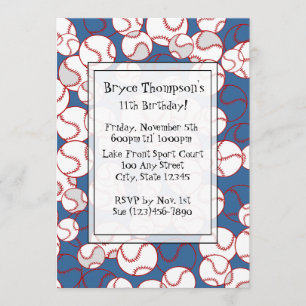 Invitation de la fête de baseball