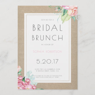 Invitation de la fête de brunch nuptiale