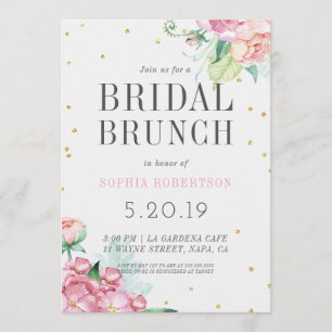 Invitation de la fête de brunch nuptiale