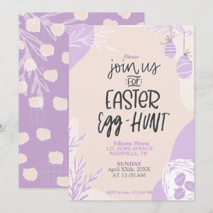 Invitation de la fête de chasse aux oeufs de Pâque