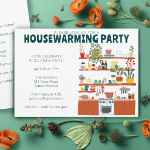Invitation de la fête de chauffage domestique Cuis