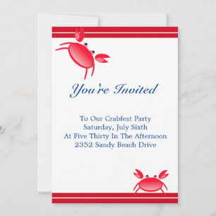 Invitation de la fête de crabfest