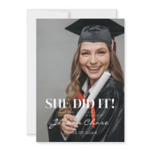 INVITATION DE LA FÊTE DE DIPLÔME ELLE L'A FAIT