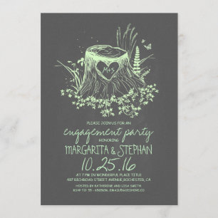 Invitation de la fête de fiançailles du coeur de b