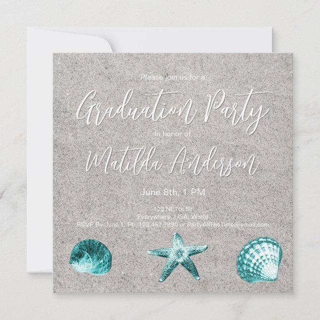 Invitation de la fête de graduation (Devant)