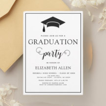 Invitation de la fête de graduation