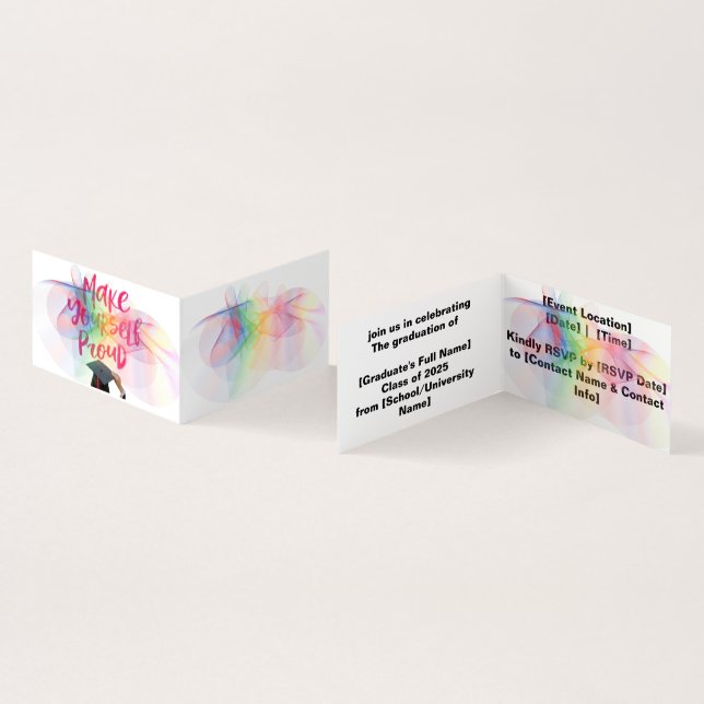 Invitation de la fête de graduation (Intérieur et extérieur)