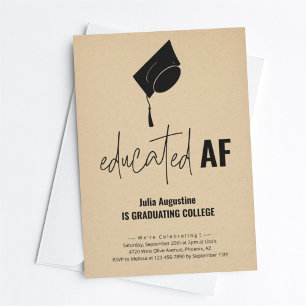 Invitation de la fête de graduation amusante AF in