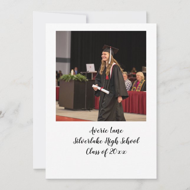 Invitation de la fête de graduation avec Arch Phot (Devant)
