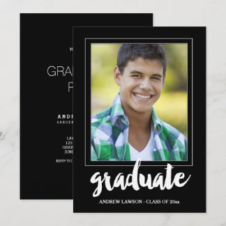 Invitation de la fête de graduation de cadre photo