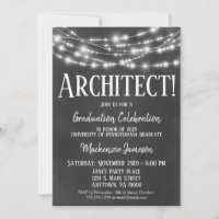 Invitation de la fête de graduation de l'architect