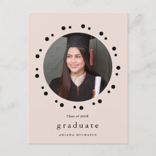 Invitation de la fête de graduation de photo Dots