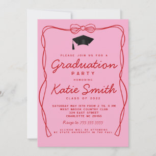 Invitation de la fête de graduation, Doodles BowGr