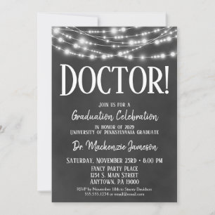Invitation de la fête de graduation du médecin du 