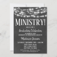 Invitation de la fête de graduation du ministère d
